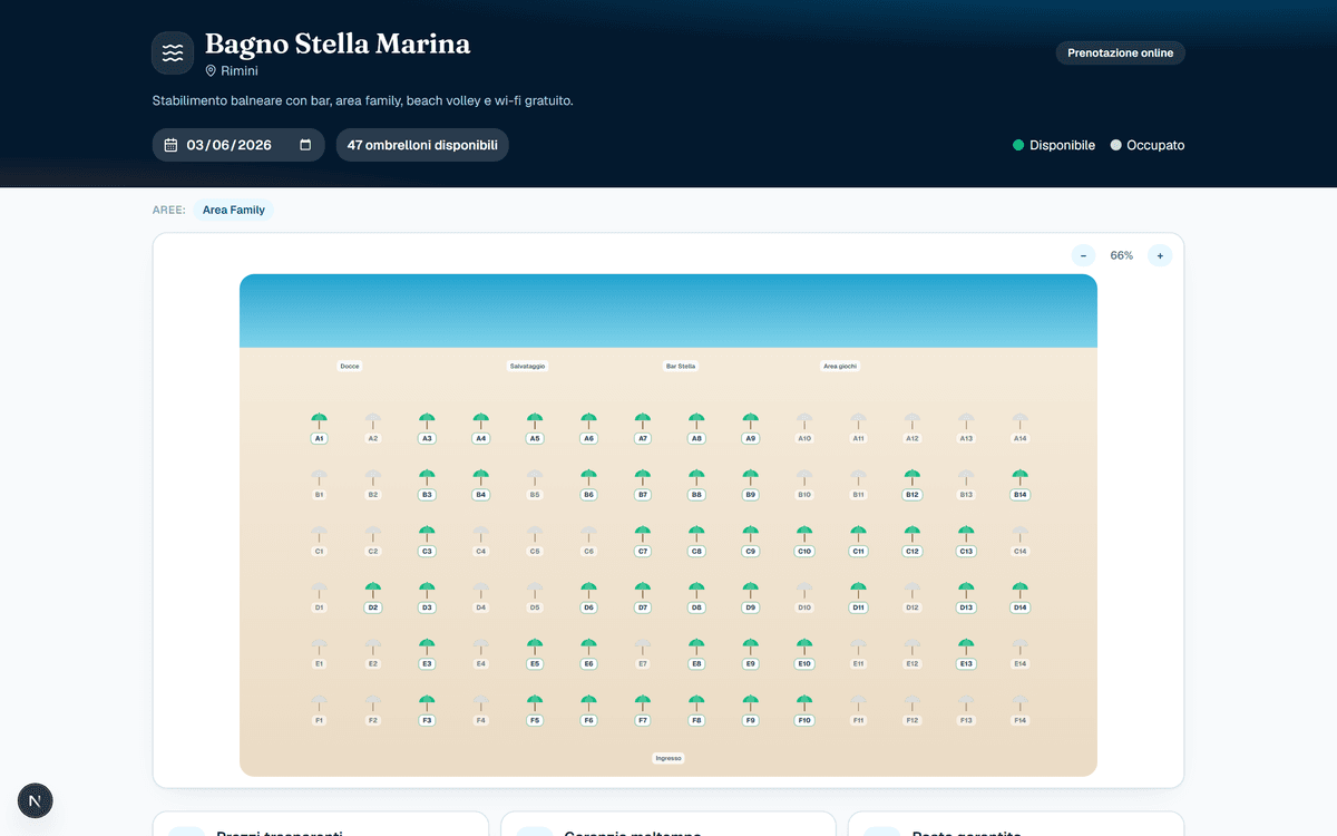 Prenotazione online lato cliente